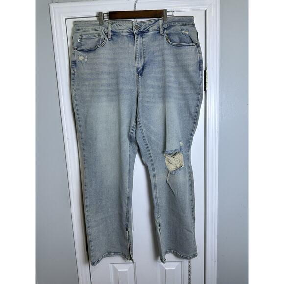 Judy Blue High Waist Distressed Straight Leg Jeans JB88511 size 24W 40x31 - Picture 2 of 11